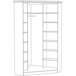 Dulap de colt Mobi Liverpul 13.124 (White/Ash Vanilla) Thumb