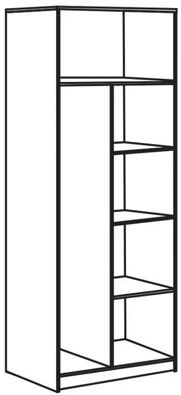 Dulap Modern Fantasy 80cm (Alaska/Holi) - 2