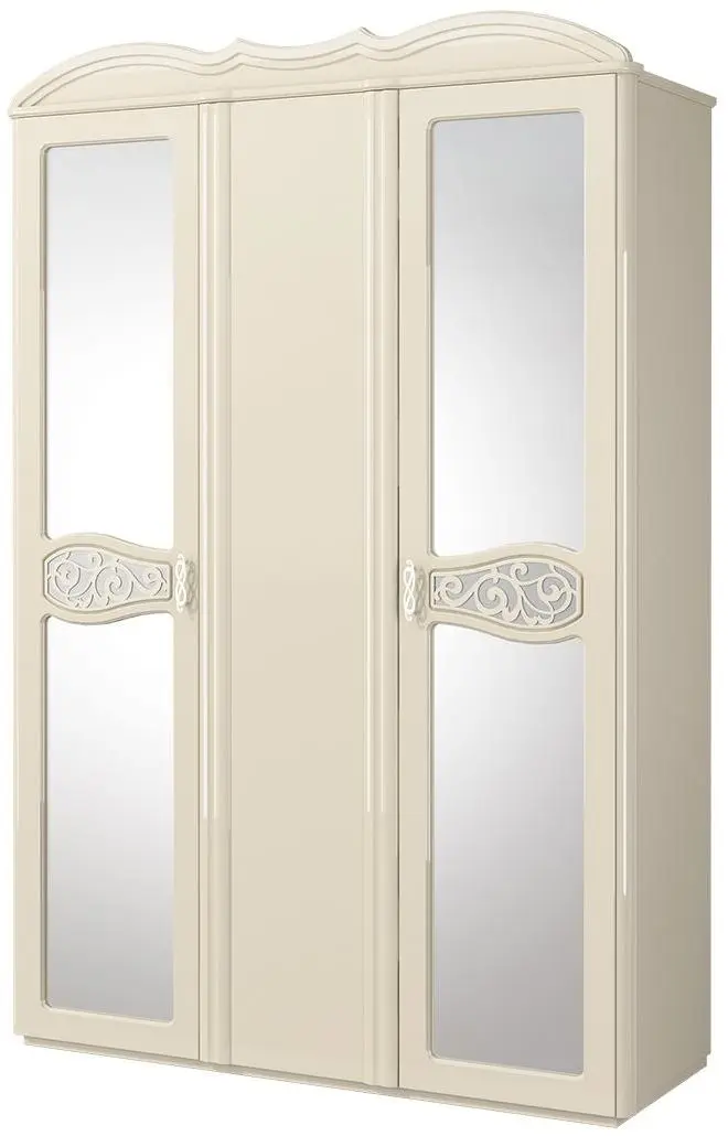 Шкаф Неман София МН-025-03 (Крем Глянец/Крем)