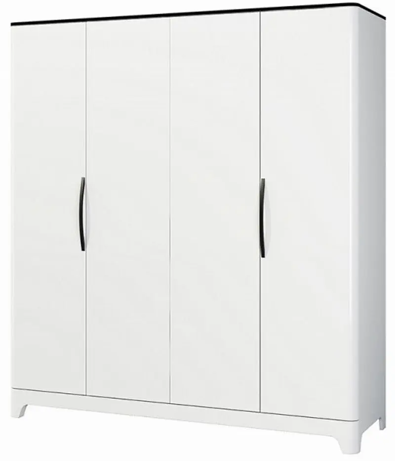 Dulap Неман Verona МН-024-04 (Gloss White/Matt Black)