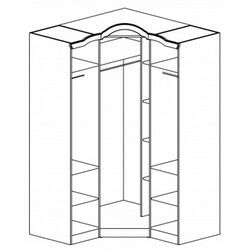 Dulap de colt Неман Orkhideya СП-002-18 (White Semi-Gloss) Thumb