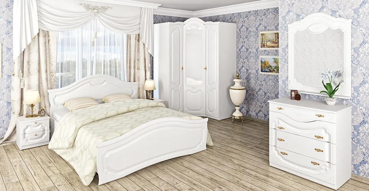 Dulap de colt Неман Orkhideya СП-002-18 (White Semi-Gloss)