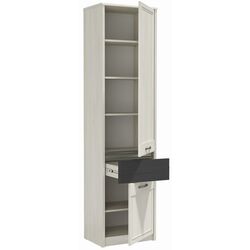 Шкаф-пенал Олмеко Лиана 45.04 (Ясень Анкор Светлый/Графит) Thumb