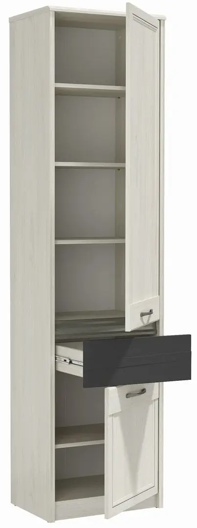 Шкаф-пенал Олмеко Лиана 45.04 (Ясень Анкор Светлый/Графит) - 4