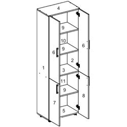 Dulap Пехотин SHD-3 (Nut) Thumb