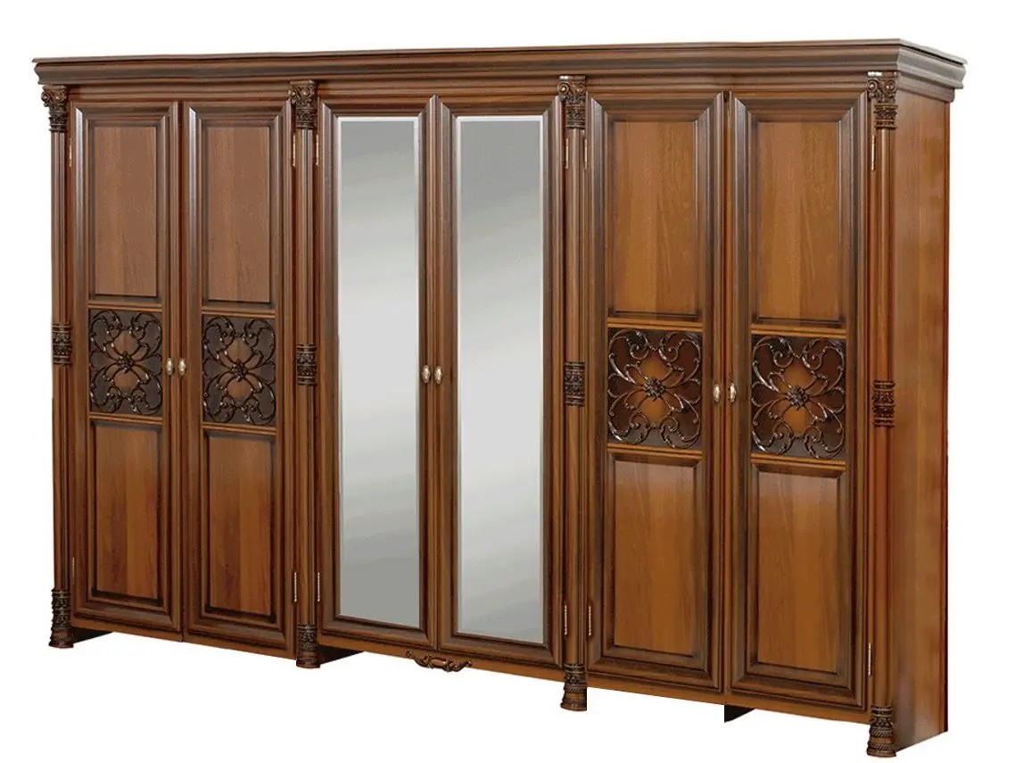 Dulap Skay Amanda Caravaggio Nut/Italian Nut (cu sase usi)