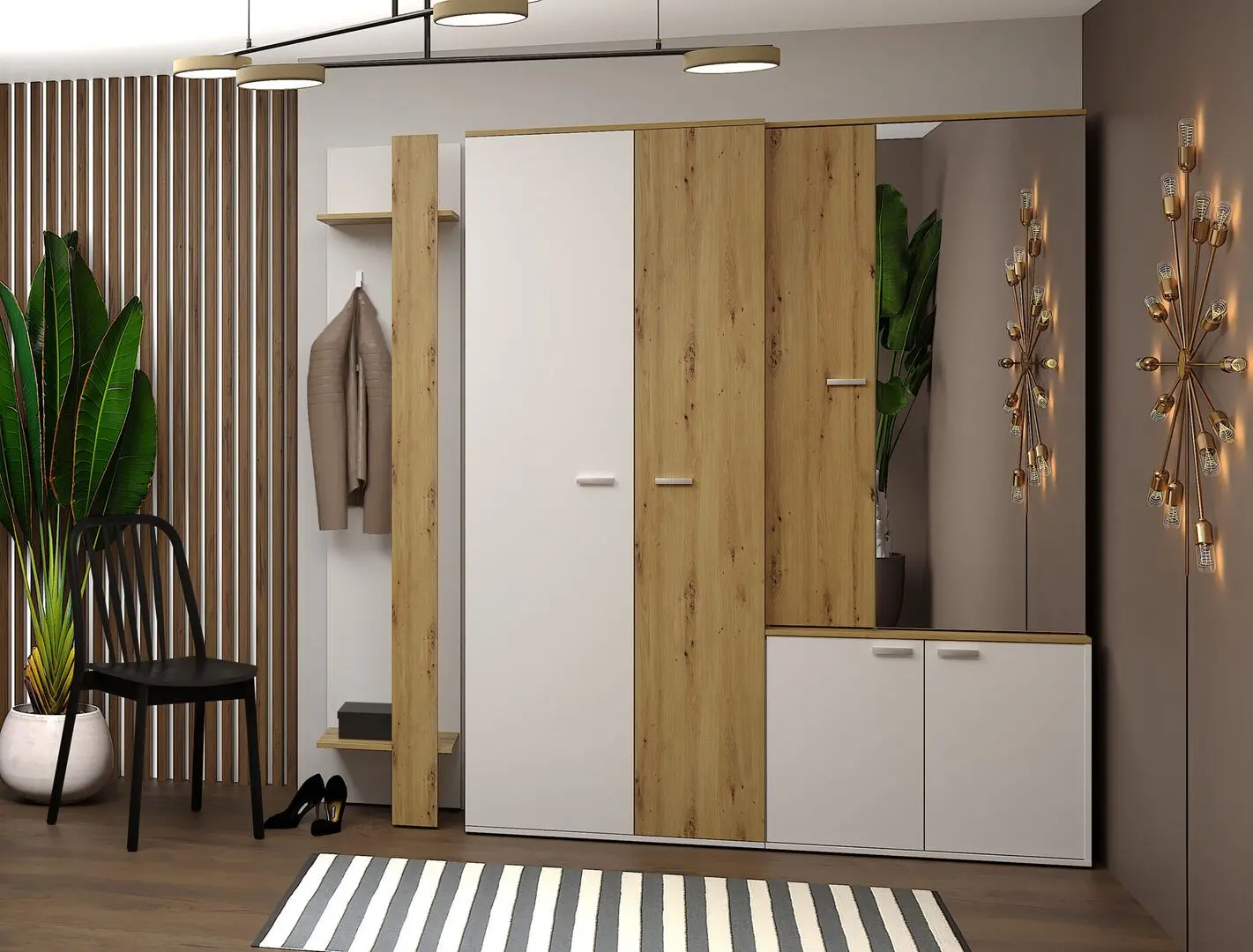 Dulap Sokme Barselona 2D (Artisan Oak/White)