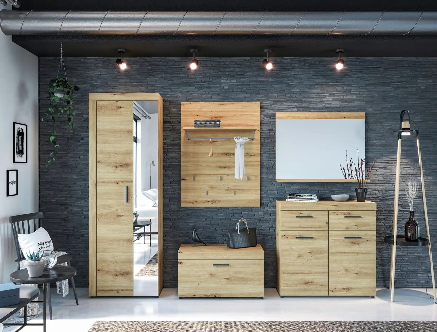 Dulap Sokme Fokus 2D (Artisan Oak)