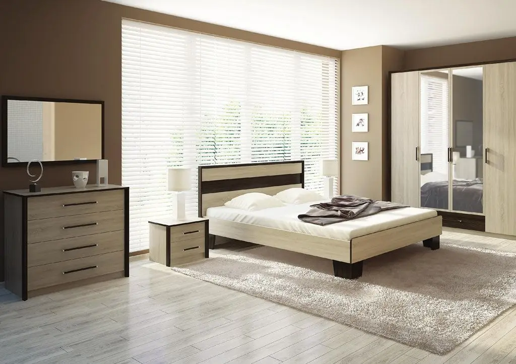 Dulap Sokme Skarlet 1800 4D (Wenge Magic/Sonoma Oak)