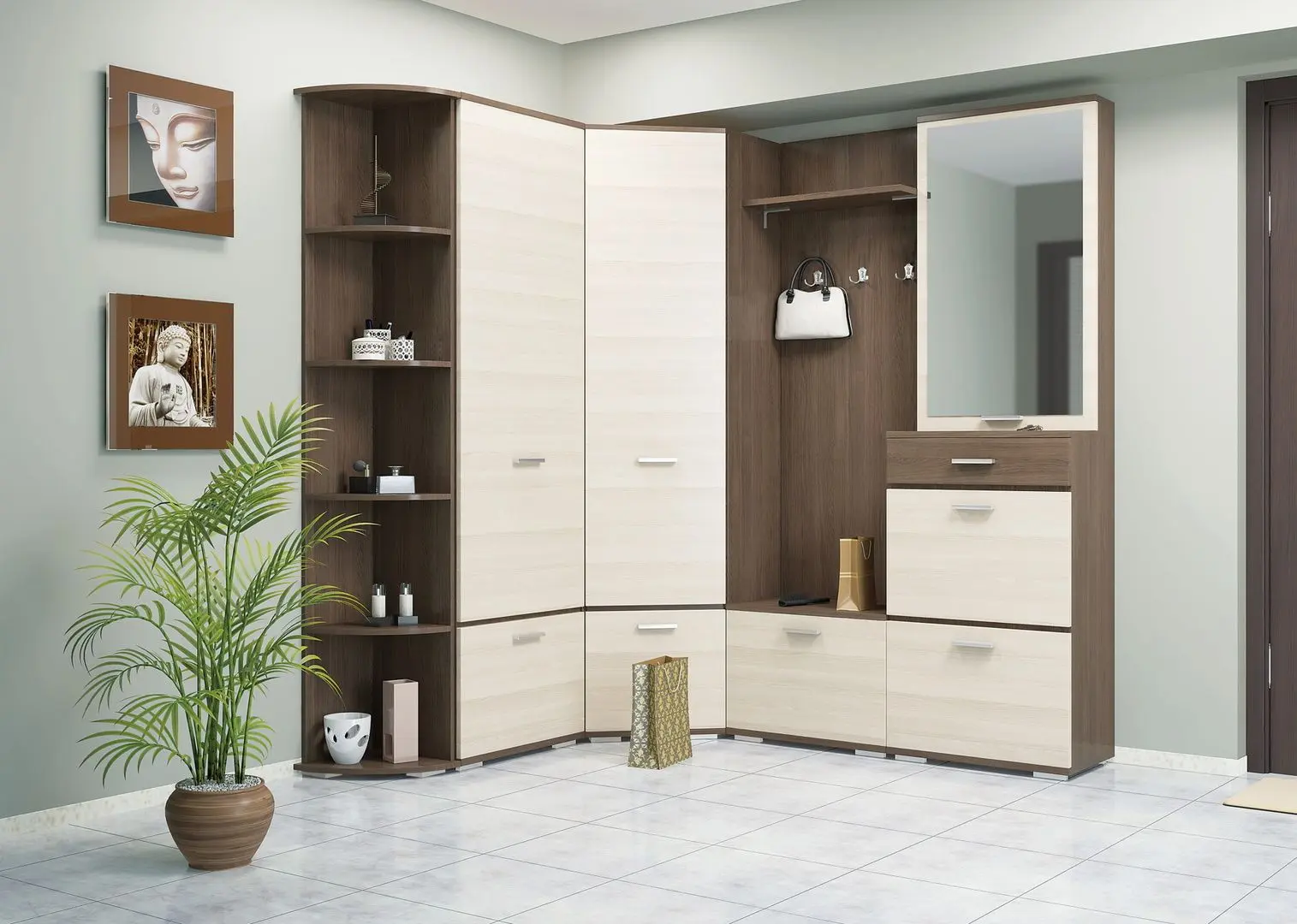 Dulap Sokme Viva 600 (Ash Shimo Dark/Ash Shimo Light)