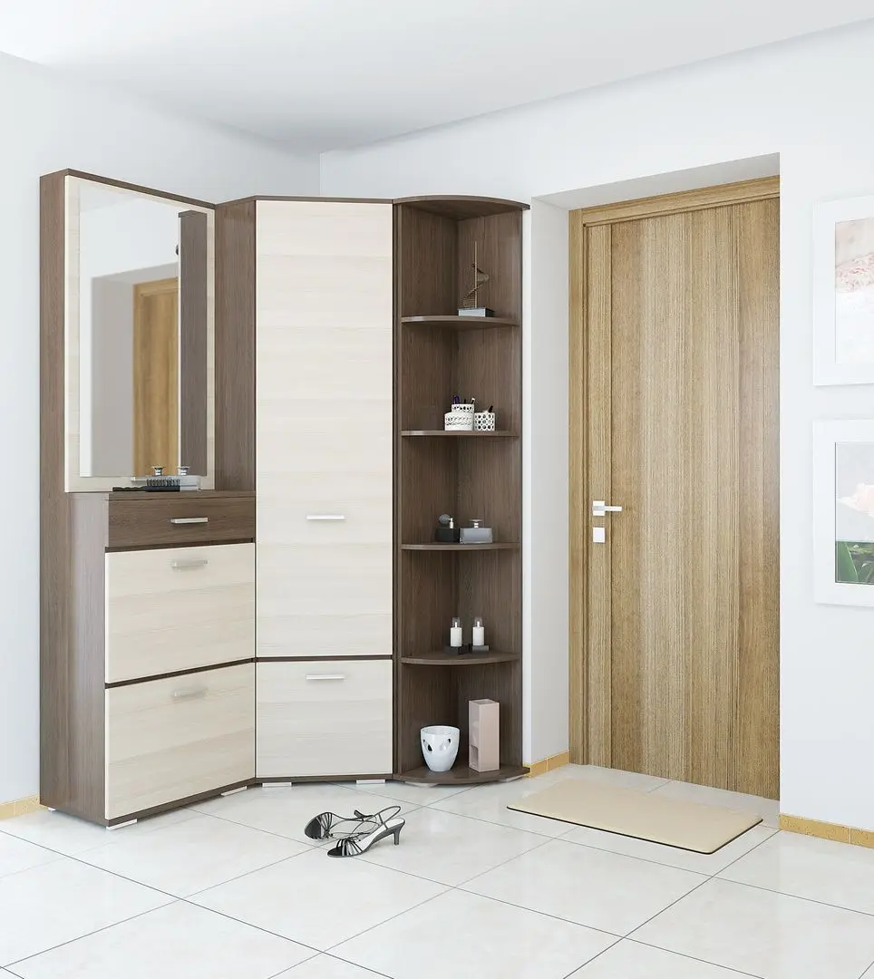 Etajera de colt Sokme Viva (Ash Shimo Dark/Ash Shimo Light)