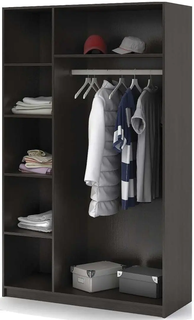 Dulap-cupe Стендмебель Basya ШК 553 (Ash Shimo Dark/Ash Shimo Light) - 2