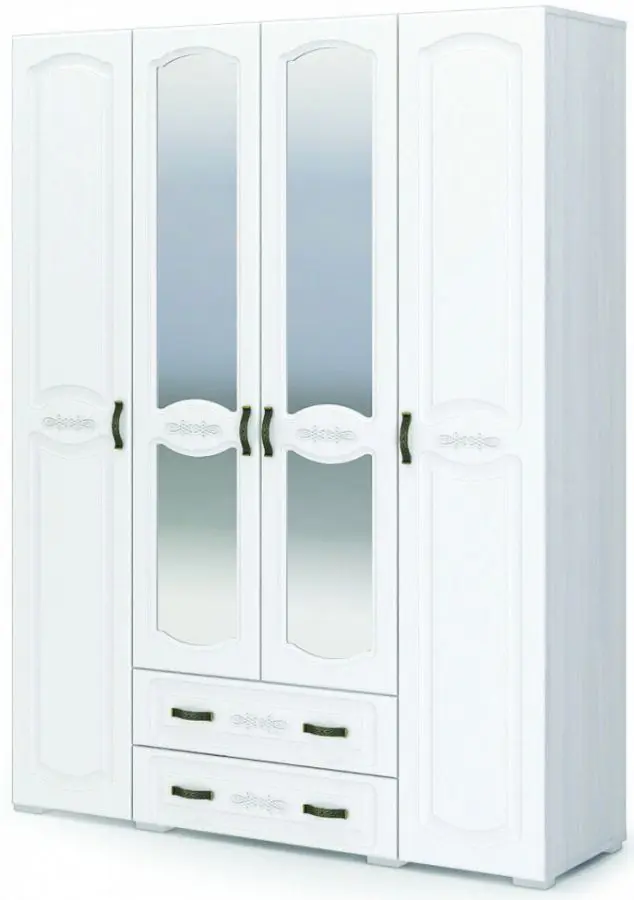 Шкаф Стендмебель Медина ШК 044 (Дуб Анкор Светлый/Дуб Белый)