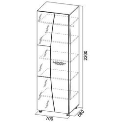 Dulap cu doua usi SV-mebel Laguna 7 (Ash Shimo Dark/Pearl) Thumb