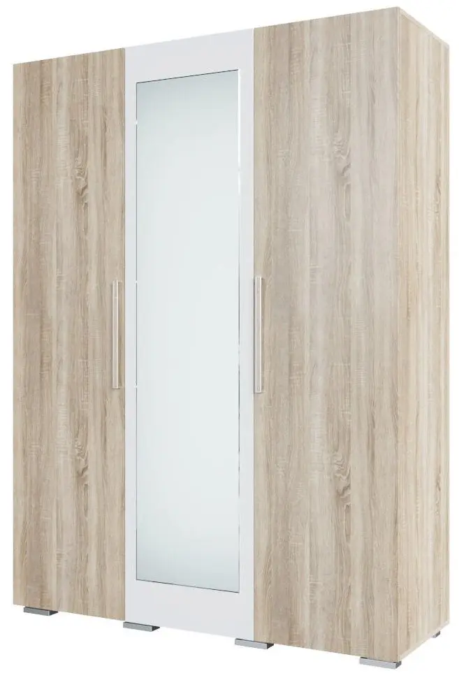 Шкаф SV-mebel Лагуна 2 Дуб Сонома/Белый Глянец (трехстворчатый)