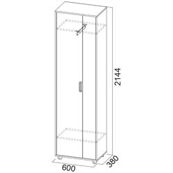Dulap SV-mebel Vizit-1 600 Sonoma Oak/Jackson Pine (cu două usi) Thumb