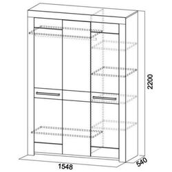 Dulap cu trei usi SV-mebel Laguna 6 (Sonoma Oak/Pearl) Thumb