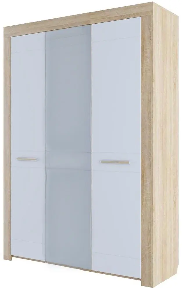 Dulap cu trei usi SV-mebel Laguna 6 (Sonoma Oak/Pearl)
