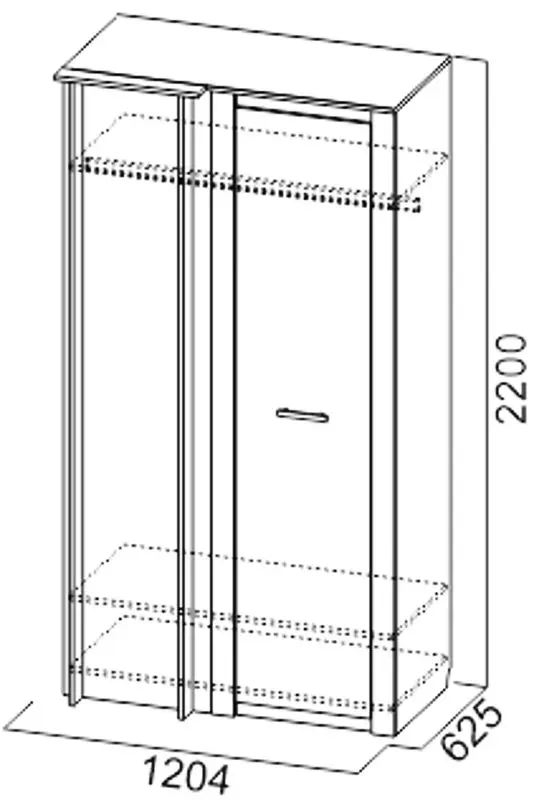 Dulap de colt SV-mebel Gamma-20 (Ash Anchor Light/Sandal Light) - 2