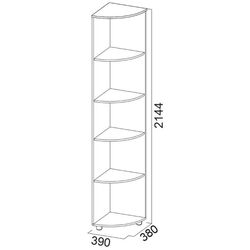 Etajera de colt SV-mebel Vizit-1 (Canyon Light) Thumb