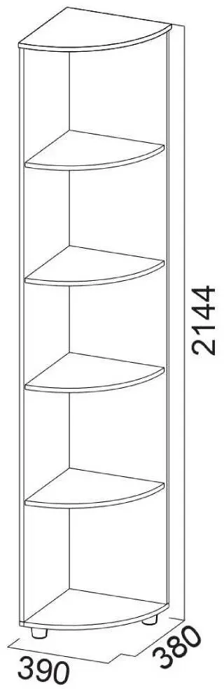 Etajera de colt SV-mebel Vizit-1 (Canyon Light)