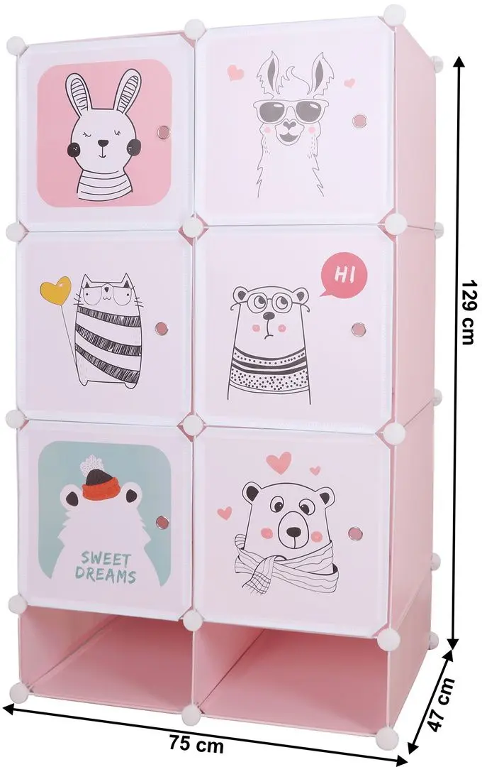 Dulap modular Tempo Kondela Norme (Pink)