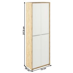 Шкаф Tempo Kondela Rioma Typ 05 (Artisan Oak/White) Thumb