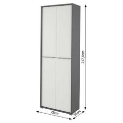 Шкаф Tempo Kondela Rioma Typ 05 (Graphite/White) Thumb