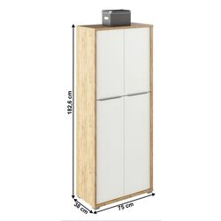 Шкаф Tempo Kondela Rioma Typ 07 (Artisan Oak/White) Thumb