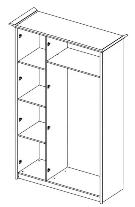 Dulap Ярцево Evropa-7 3D 071/157 (Italian Walnut)