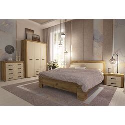 Dulap Yasen Denver 3U2S (Craft Oak Gold/Vanilla) Thumb