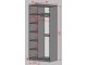 Dulap Yasen Disney 2D 900 (Graphite Gray/Craft Oak White)