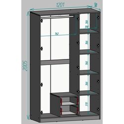 Dulap Yasen Disney 3D2S1O (Graphite Gray/Craft Oak White) Thumb