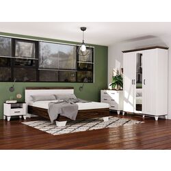 Dulap Yasen Skandi 3U1O (White Structural/Bourbon Oak/Orion Oak) Thumb