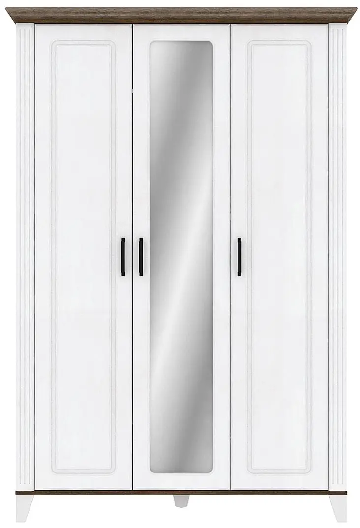 Dulap Yasen Skandi 3U1O (White Structural/Bourbon Oak/Orion Oak)