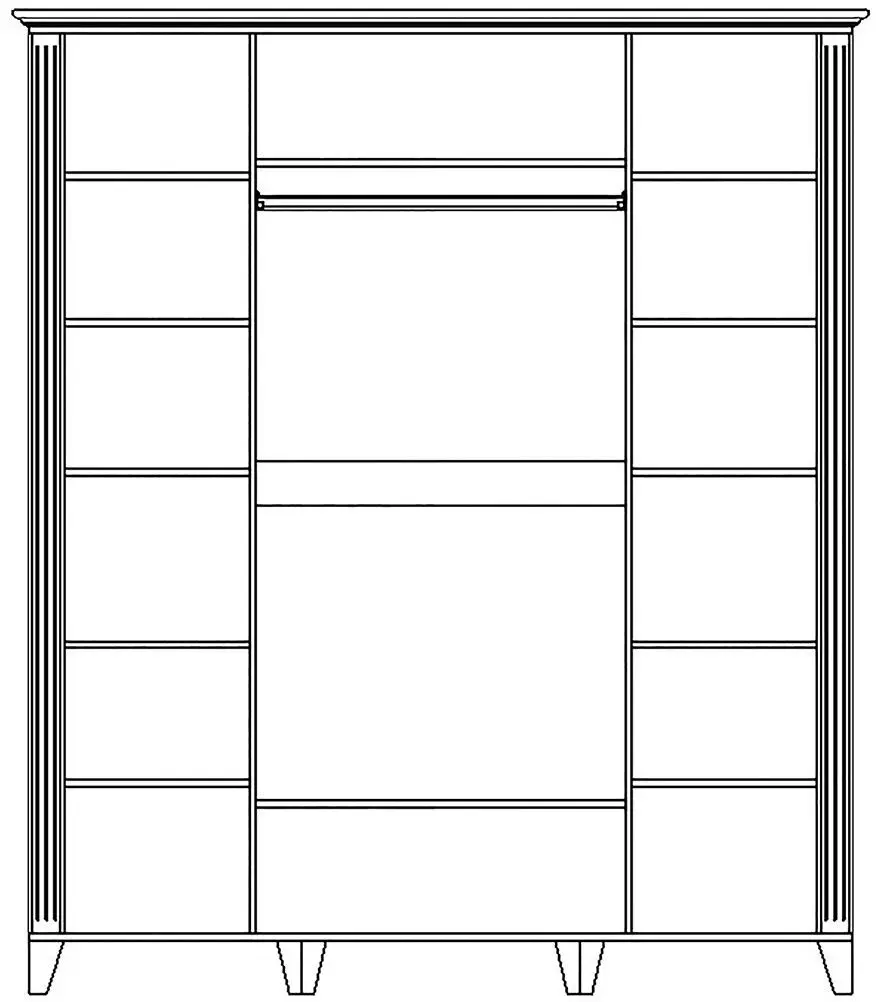 Dulap Yasen Skandi 4U2O (White Structural/Bourbon Oak/Orion Oak) - 3