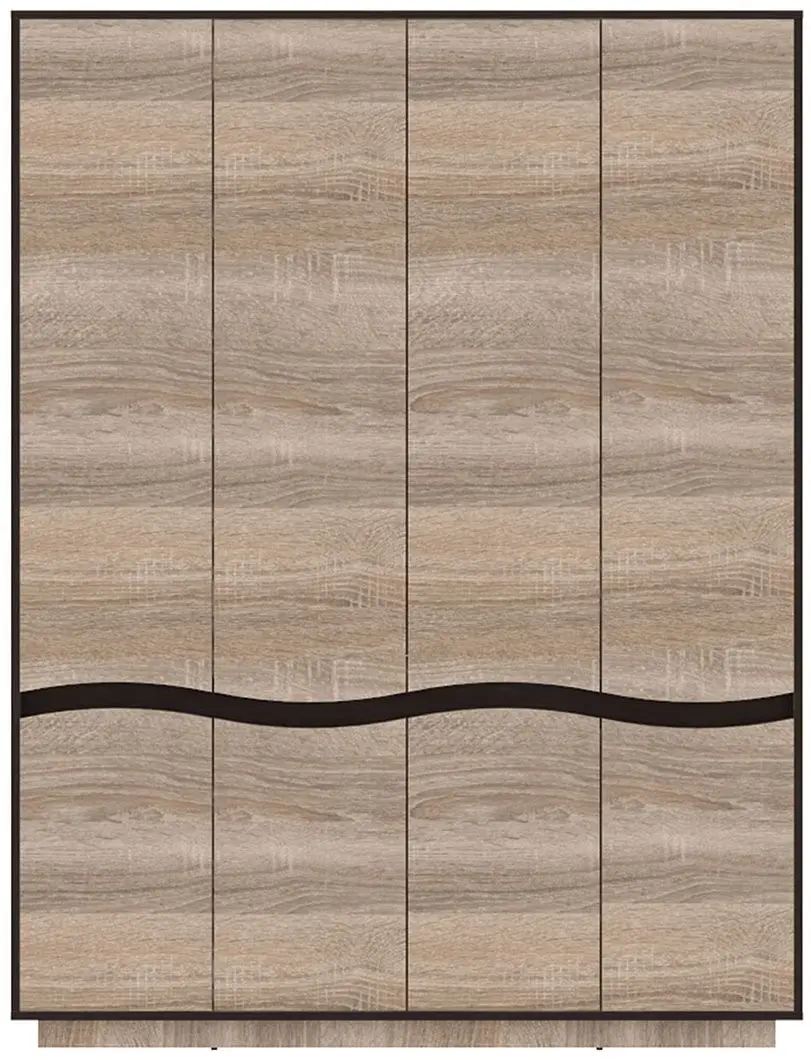 Dulap Yasen Jeneva 4U (Sonoma Oak Truffle/Wenge Magic)