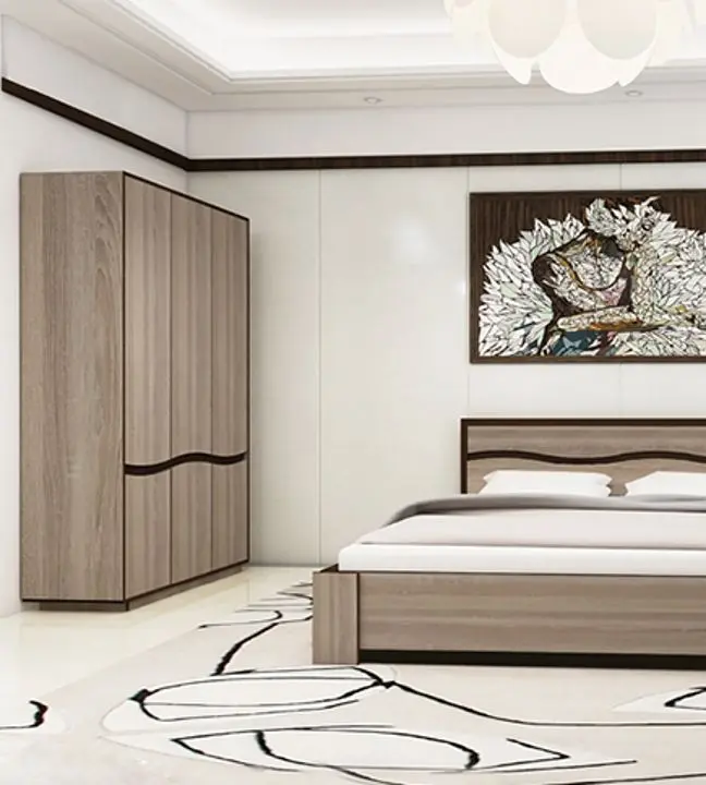 Dulap Yasen Jeneva 3U (Sonoma Oak Truffle/Wenge Magic)