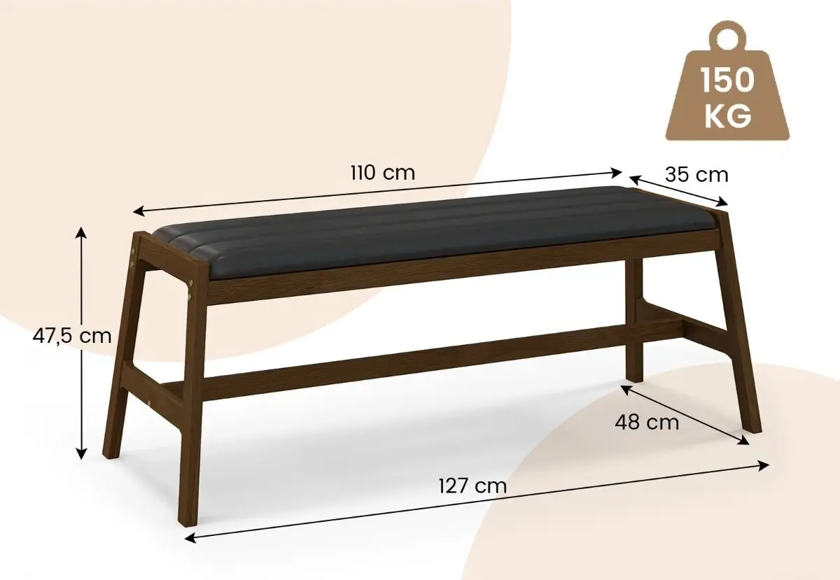 Banca pentru bucatarie Costway JV11581WN (Walnut/Black)
