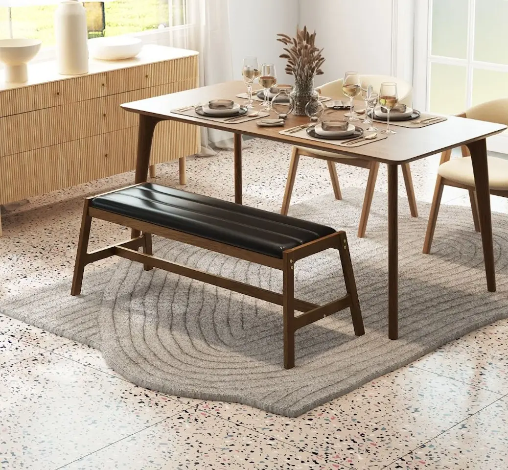 Banca pentru bucatarie Costway JV11581WN (Walnut/Black)