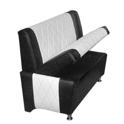 Banca pentru bucatarie modulara Modern Paulin 110 2300/2230 (Snow White/Black) Thumb