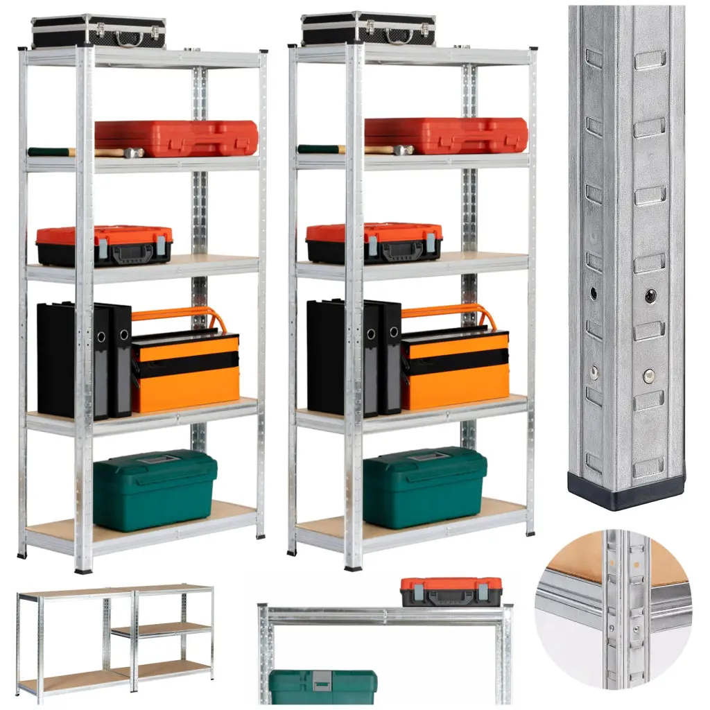 Набор стеллажей Akord 70x30x154 2pcs (Silver) - 9