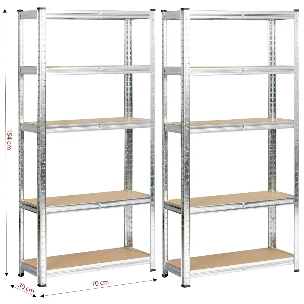 Набор стеллажей Akord 70x30x154 2pcs (Silver) - 10