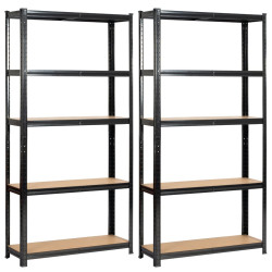 Набор стеллажей Akord 90x30x180 2pcs (Black) Thumb
