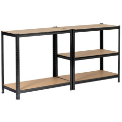 Набор стеллажей Akord 90x30x180 2pcs (Black) Thumb