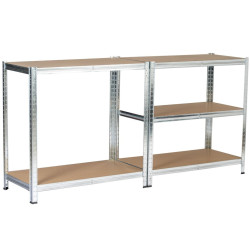 Набор стеллажей Akord 90x30x180 2pcs (Silver) Thumb
