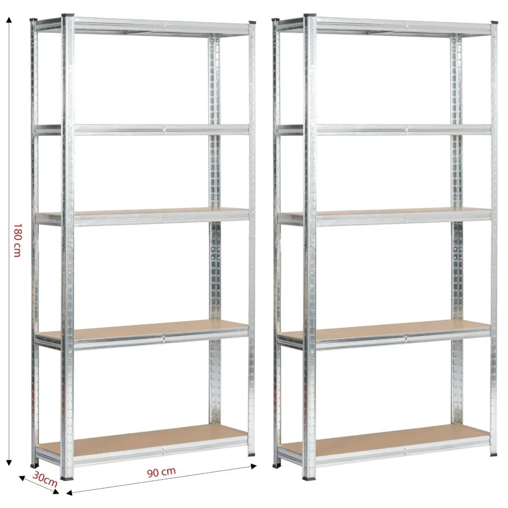 Набор стеллажей Akord 90x30x180 2pcs (Silver) - 8