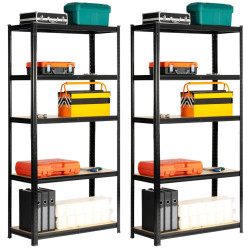 Набор стеллажей Akord 90x40x180 2pcs (Black) Thumb
