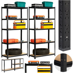 Набор стеллажей Akord 90x40x180 2pcs (Black) Thumb