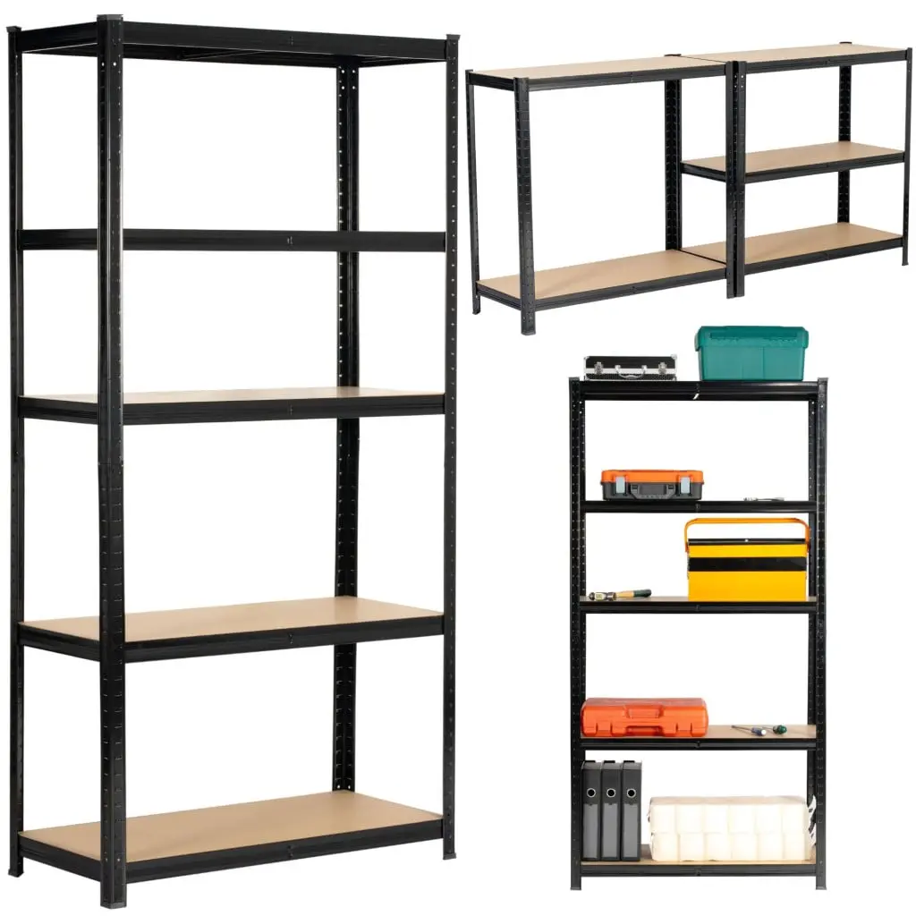 Набор стеллажей Akord 90x40x180 2pcs (Black) - 8